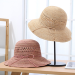 Bucket Hat Manufacturer - Factory Supply Wholesale Striped Raffia Straw Floppy with Crochet Design for Unisex Beach