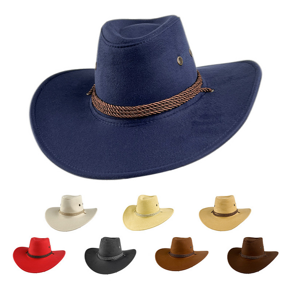 Western Cowboy Cap Manufacturer - with Faux Fur Leather 3D Embroidery Digital Printing Summer Outdoor Camping for Travel
