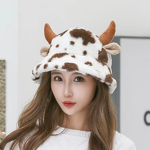 Winter Fisherman Hat Manufacturer - Cow Horn Fashion Plush Thickened Warm Fur Bucket
