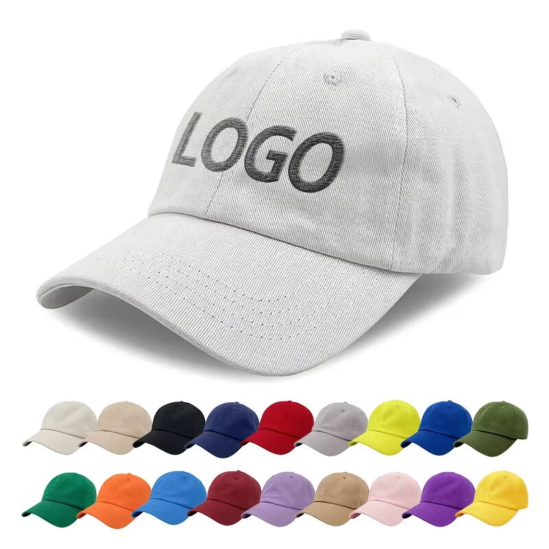 Baseball Cap Manufacturer - High Quality 100% Cotton Custom Logo Soft Top Dad Hat Unisex