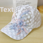 Baseball Cap Manufacturer - Women's Trendy Handmade 3D Flower with Crystal Pearls Adjustable Trucker