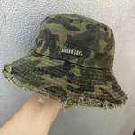 Bucket Hat Manufacturer - Camouflage Pattern Fisherman's Outdoor Windproof Large Eaves Rough Edges Sun Protection
