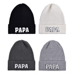 Winter Beanie Hat Manufacturer - Fashion with Pompom Mini Letter Knitted Patches Thickened Parent Child for Cycling