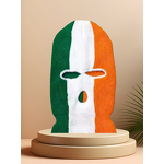 Balaclava Manufacturer - Irish Flag Knitted Green-White-Orange Three-Colour Striped Face Mask with Digital Printing