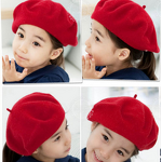 Beret for Kids Manufacturer - Cute Retro Multicolor Imitation Wool Knitted Pumpkin Hat Candy Colors Stylish Character Design