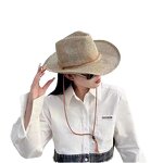 Summer Cowboy Hat Manufacturer - Western for Men Women Seagrass Hollow Breathable Straw Casual Sunshade Vacation
