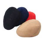 Beret Manufacturer - Wholesale Classic Breathable Mesh Custom Logo Flat Top Cap Unisex All Seasons Casual Polyester/Cotton