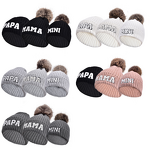 Winter Beanie Hat Manufacturer - Fashion with Pompom Mini Letter Knitted Patches Thickened Parent Child for Cycling