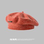 Women's Beret Manufacturer - Autumn Winter Large Size Woolen Rabbit Fur Elasticated Edge Knitted Fashionmonger Painter Cap