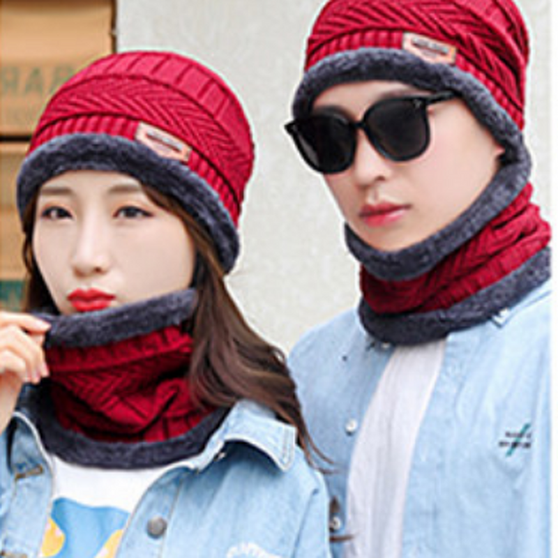 Winter Hat Set Manufacturer - Soft Thicken Wool Ski Men Women Warm Hats Neck Warm Kitted for Men Beanie