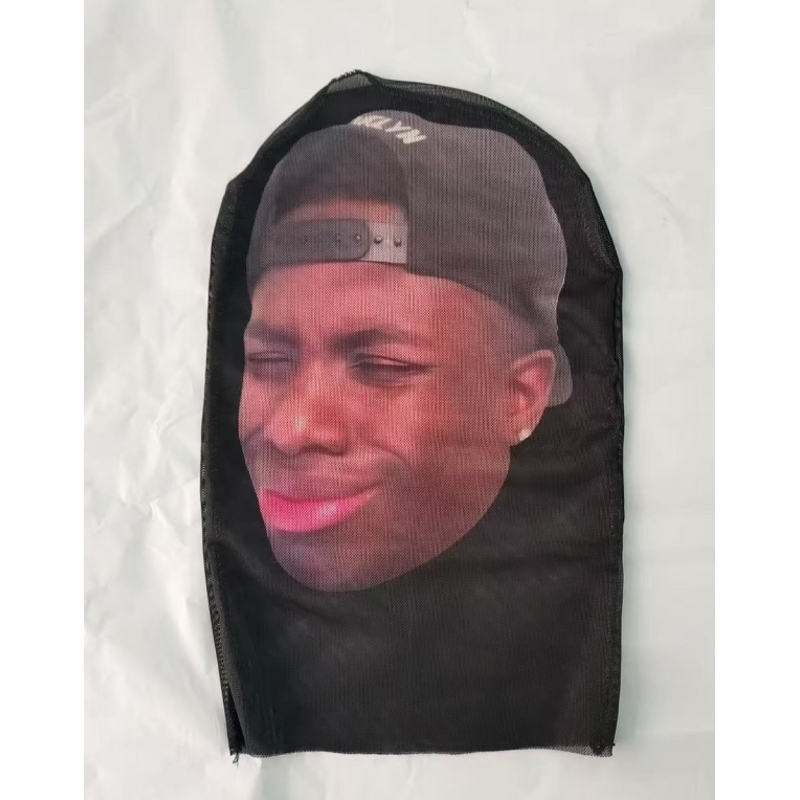 Balaclava Manufacturer - Celebrity Fun Digital Print Full Face Breathable Ski Mask in Polyester for Parties Holidays