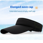 Sun Hat Manufacturer - Unisex Sports Open Top Breathable Extended Brim Visor EVA Cotton Logo Printing Outdoor Friendly