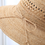 Bucket Hat Manufacturer - Factory Supply Wholesale Striped Raffia Straw Floppy with Crochet Design for Unisex Beach