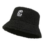 Fisherman's Hat Manufacturer - 2023 Autumn Winter New Fashion Fluffy Embroidery Female Plus Velvet Warm Short Eaves