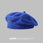 Women's Beret Manufacturer - Autumn Winter Large Size Woolen Rabbit Fur Elasticated Edge Knitted Fashionmonger Painter Cap