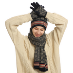 Winter Scarf Beanie Set Manufacturer - Wholesale Supplier Unisex Warm Thick Jacquard Knit Hat & Gloves Sets for Men Women