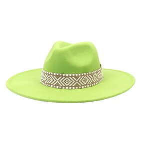 Western Cowboy Hat Manufacturer - Wholesale Fashion Solid Color Wool Felt Cotton Polyester Classic Party with Flat Wide Brim