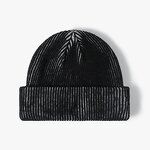 Winter Hat Manufacturer - Custom Blended Color-blocked Stripes 100% Acrylic Knitted Cuffed Skull Cap
