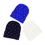 Acrylic Beanie Manufacturer - Custom High Quality Unisex Winter Sports Cap Rhinestone Logo Digital Printing Outdoor