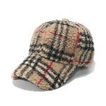 Winter Hat Manufacturer - 2025 Curved Bill British Checker Tweed Thick Warm Sherpa Fleece Tartan Plaid