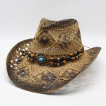 Sombrero Straw Hat Manufacturer - 2025 OEM Shinehats Handmade Mexican Classical Western Cowboy Beach Striped Style Summer