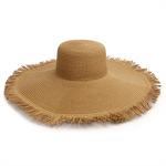 Skull Cap Manufacturer - Wholesale Solid Color Custom Wide Brim Foldable Fringe Summer Sunshade Beach Straw