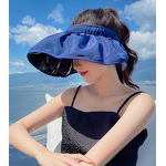 Summer Sun Hat Manufacturer - Korean Women's Large Brim Custom Logo Portable Shell Fashion Sunshade Cotton Polyester