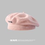 Women's Beret Manufacturer - Autumn Winter Large Size Woolen Rabbit Fur Elasticated Edge Knitted Fashionmonger Painter Cap
