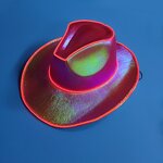 LED Cowgirl Hat Manufacturer - High Quality Neon Fun Party Disco Sparkly Glitter Space for Travel Casual Cycling Ski