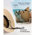 Summer UV Hat Manufacturer - Women's Stylish Fur UPF80+ Foldable Brim Straw Floppy Beach for Travel