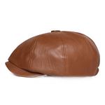 Newsboy Hat Manufacturer - 2025 New British Style Eight Panel Berets PU Leather Casual Retro Renaissance Unisex for Sports