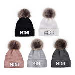 Winter Beanie Hat Manufacturer - Fashion with Pompom Mini Letter Knitted Patches Thickened Parent Child for Cycling