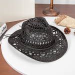Cowboy Hat Manufacturer - Wholesale Retro Hollow Cowgirl Summer Beach Outdoor Sunshade Straw Handmade Western Paper