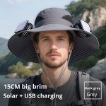 Solar Fan Hat Manufacturer - Large Brim Summer for Unisex UV Protection Sunshade 100% Polyester for Outdoor Mountaineering