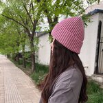 Winter Beanie Manufacturer - Custom Blended Color-Blocked Stripes Warm Knitted Cuffed Skull Cap for Outdoor