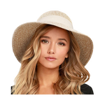 Summer UV Hat Manufacturer - Women's Stylish Fur UPF80+ Foldable Brim Straw Floppy Beach for Travel