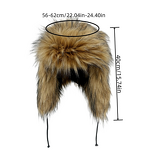Fleece Hat Manufacturer - Fashion Fuzzy Warm Unisex Adult Outdoor Dyed Faux Raccoon Fur Basin Buckets Mongolian Plush