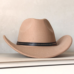 Summer Outdoor Hat Manufacturer - Large Brim Raised Edge Warm Sunshade Felt Casual Cross-Border Imitation Wool Cowboy