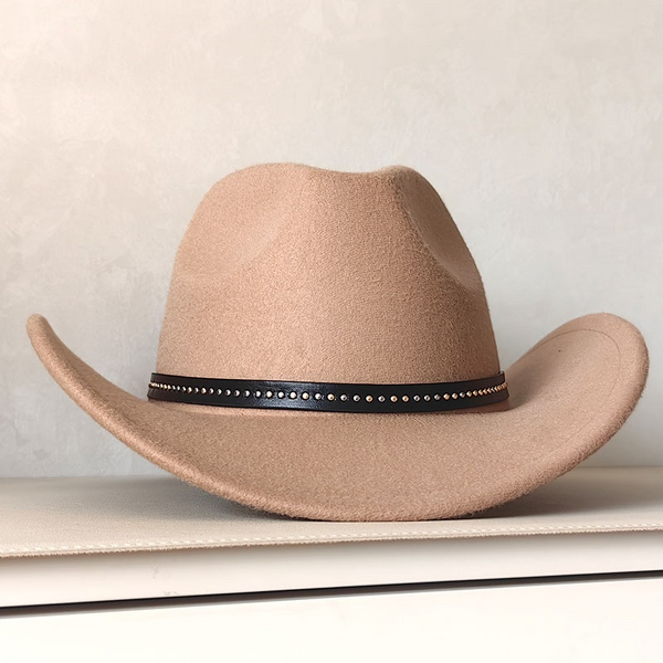 Summer Outdoor Hat Manufacturer - Large Brim Raised Edge Warm Sunshade Felt Casual Cross-Border Imitation Wool Cowboy