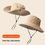 Bucket Hat Manufacturer - Men's Outdoor Sports Cycling UV Protection Wide Brim Waterproof Bows Casual Summer