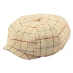 Beret Cap for Men Manufacturer - European American Style Autumn Winter 8-Panel Plaid Newsboy Casual Cycling Big Head
