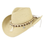 Western Cowboy Hat Manufacturer - Wholesale Shell Tassel Decoration Paper Beach Straw for Summer Outing Party