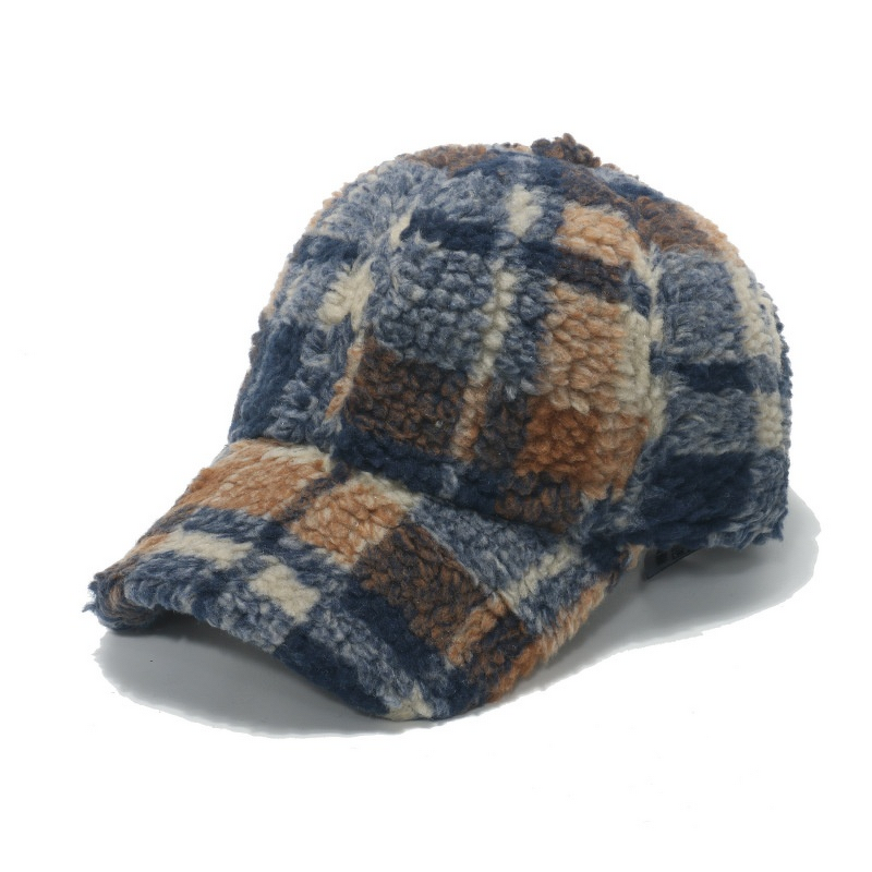 Winter Hat Manufacturer - 2025 Curved Bill British Checker Tweed Thick Warm Sherpa Fleece Tartan Plaid