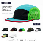 Baseball Cap Manufacturer - American Style Quick-Dry Lightweight Navy Orange 6-Panel Mesh 100% Polyester Breathable Soft Brim