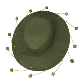 Wide Brim Hat Manufacturer - Australian Folk 12 Bead Tassel Cotton Kangaroo Printed Cork Shade