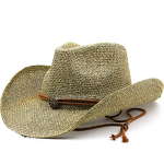 Paper Straw Hat Manufacturer - Adjustable Chin Strap Character Style Metal Logo for Travel Party Outdoor Cowboy Hollow