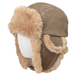 Aviator Hat Manufacturer - Winter Thickened PU Leather with Fleece Lining Cold-Proof Cycling Ear Protection Northeast Style