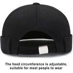 Docker Bonnet Manufacturer - for Men and Women Brimless Sailor Work Cap with Rolled Visor Bob Hat Baseball