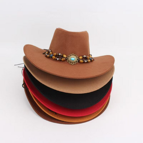 Western Cowboy Fedora Hat Manufacturer - Wholesale Custom Dallas with Flexible Brim and Silicone Bead Casual Outdoor Unisex