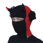 Balaclava Hat Manufacturer - Hot Selling Handmade Crochet Knitted Custom Winter Warm Halloween Funny Devil Horn for Sports